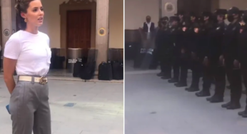 Revelan video de Mariana Rodríguez dando órdenes a policías de Nuevo León